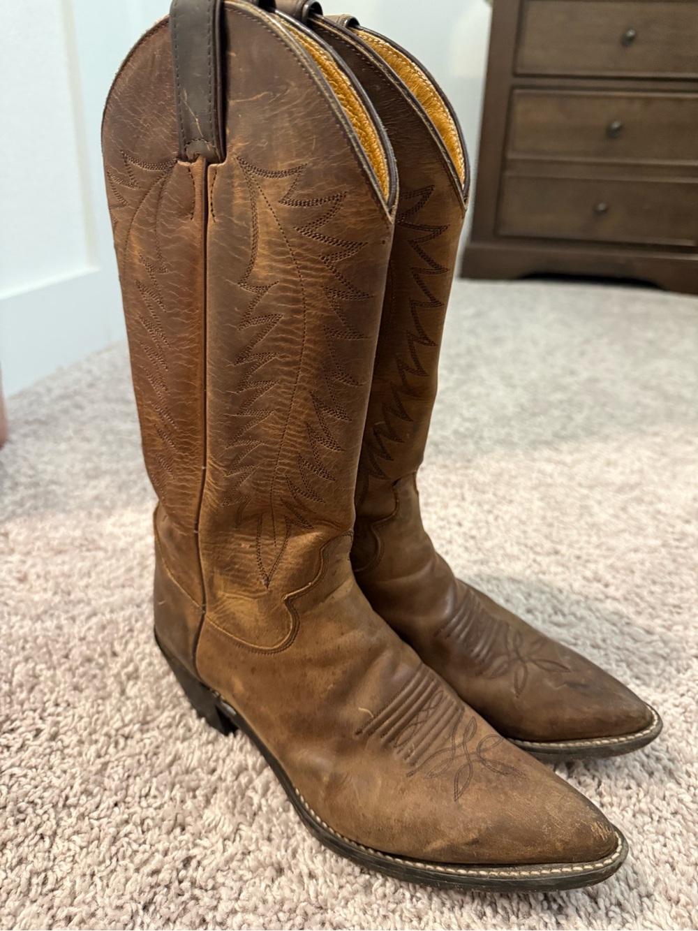 Women’s Brown Leather Western Cowboy Boots